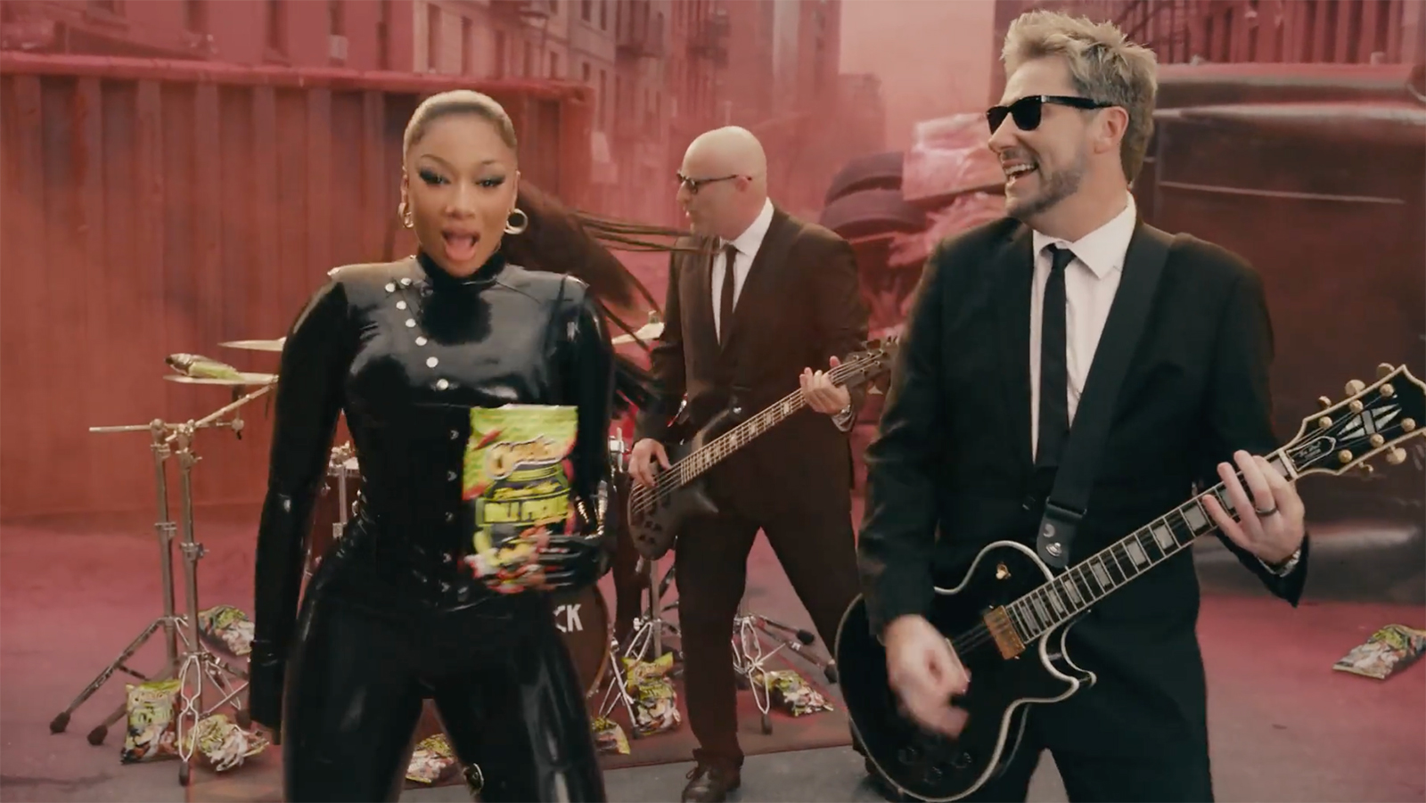 Megan Thee Stallion and Nickelback Stage an Unhinged Heist for Cheetos Image