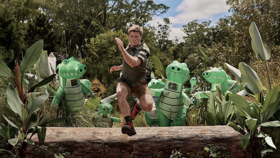 Can Robert Irwin Outrun 100 Inflatable Crocodiles for Columbia Sportswear?