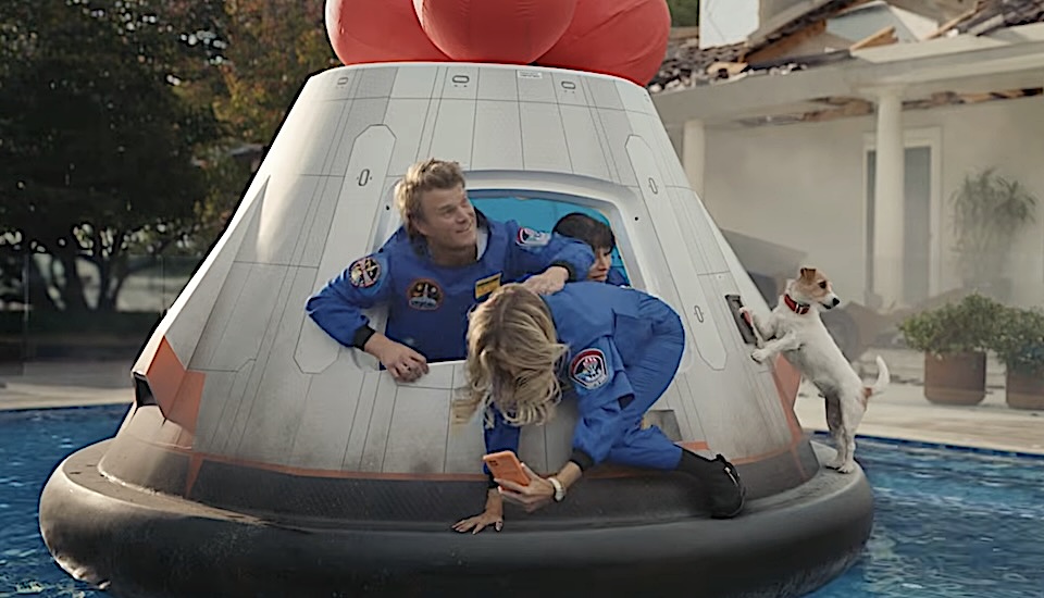 Budget Direct's Space Capsule Crashes Your Pool Party