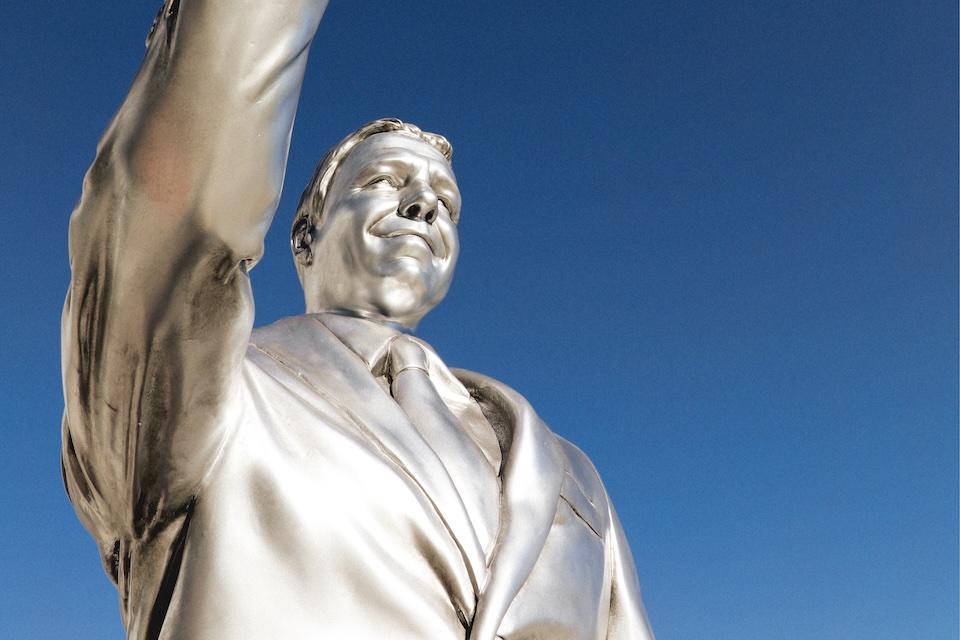 This Statue of Ron DeSantis Melts Dead Away as a Warning About Climate Change